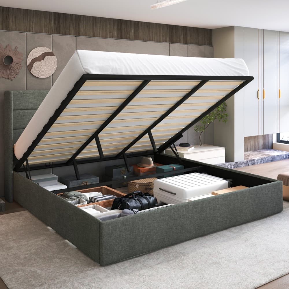 SHA CERLIN Lift-Up Storage Bed Frame (Queen)