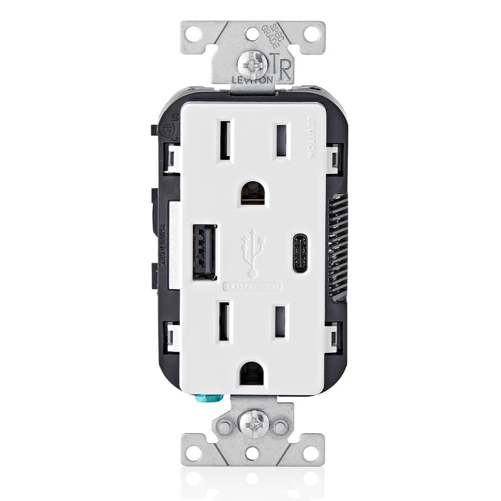 Leviton USB-A + USB-C Outlet
